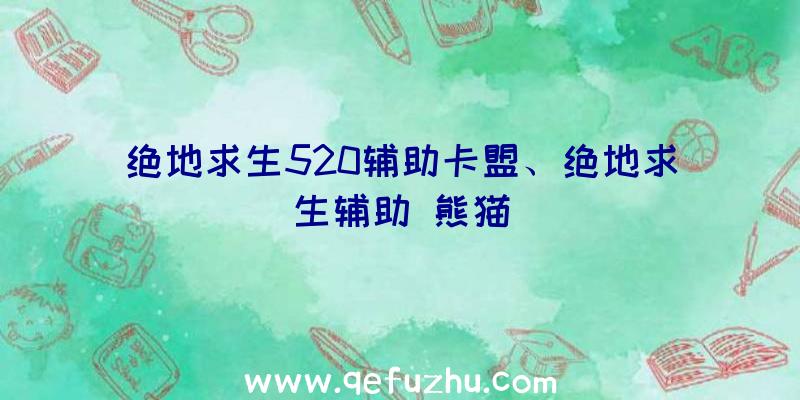 绝地求生520辅助卡盟、绝地求生辅助