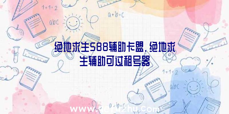 绝地求生588辅助卡盟、绝地求生辅助可过租号器