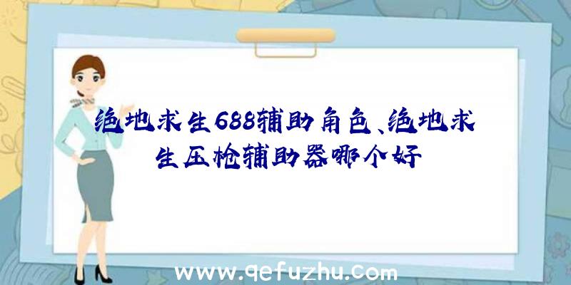 绝地求生688辅助角色、绝地求生压枪辅助器哪个好