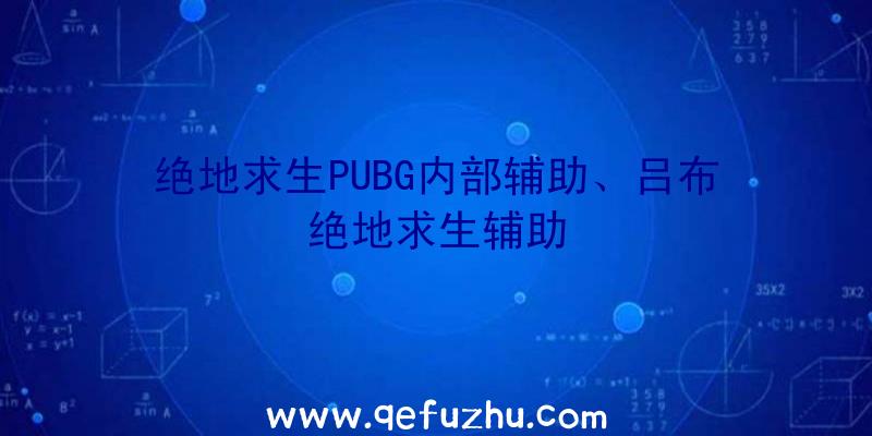 绝地求生PUBG内部辅助、吕布绝地求生辅助