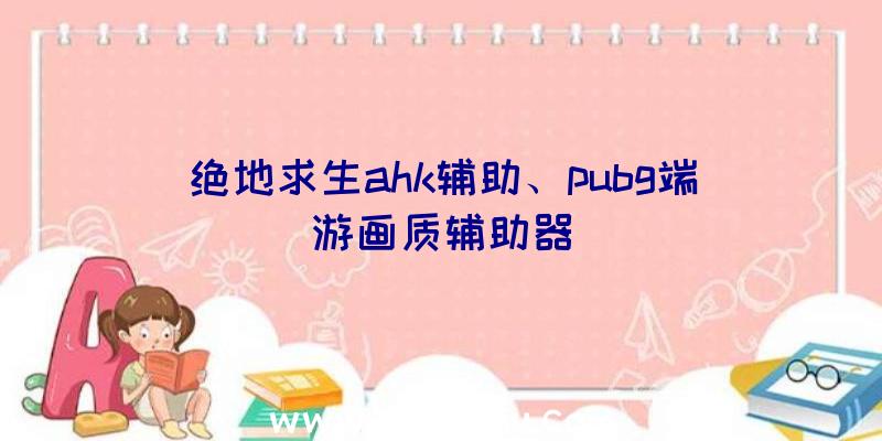 绝地求生ahk辅助、pubg端游画质辅助器