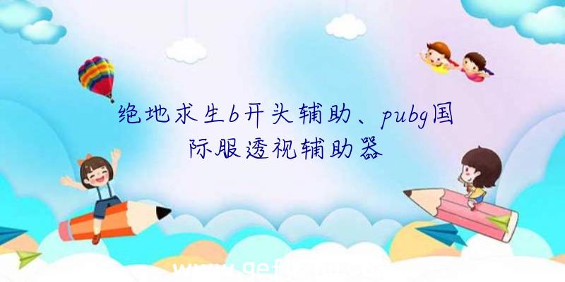 绝地求生b开头辅助、pubg国际服透视辅助器