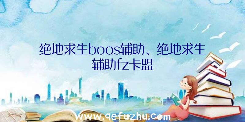 绝地求生boos辅助、绝地求生辅助fz卡盟