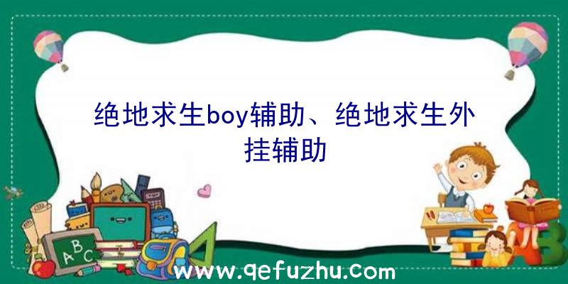 绝地求生boy辅助、绝地求生外挂辅助