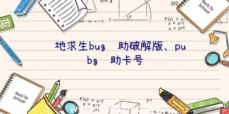 绝地求生bug辅助破解版、pubg辅助卡号