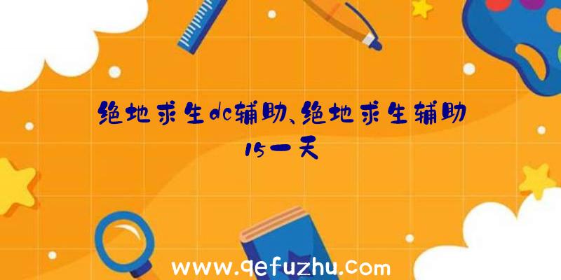 绝地求生dc辅助、绝地求生辅助15一天