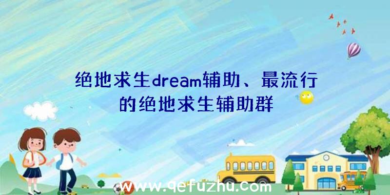 绝地求生dream辅助、最流行的绝地求生辅助群