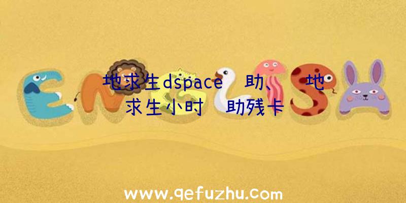 绝地求生dspace辅助、绝地求生小时辅助残卡