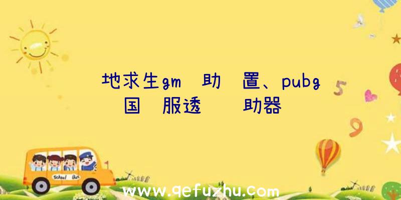 绝地求生gm辅助设置、pubg国际服透视辅助器