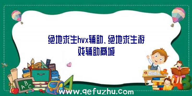 绝地求生hvx辅助、绝地求生游戏辅助商城