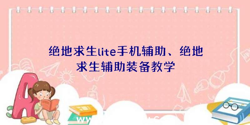 绝地求生lite手机辅助、绝地求生辅助装备教学