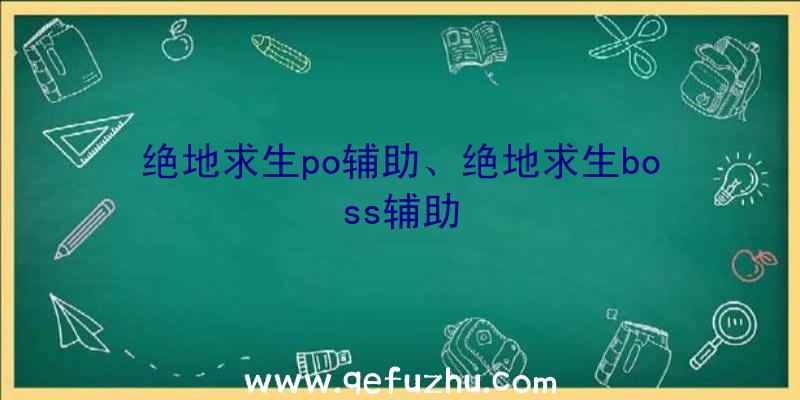 绝地求生po辅助、绝地求生boss辅助