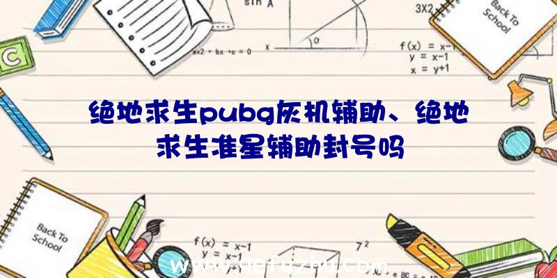 绝地求生pubg灰机辅助、绝地求生准星辅助封号吗