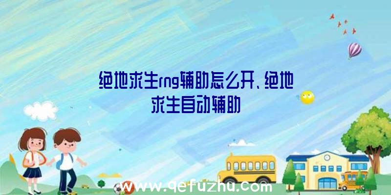 绝地求生rng辅助怎么开、绝地求生自动辅助