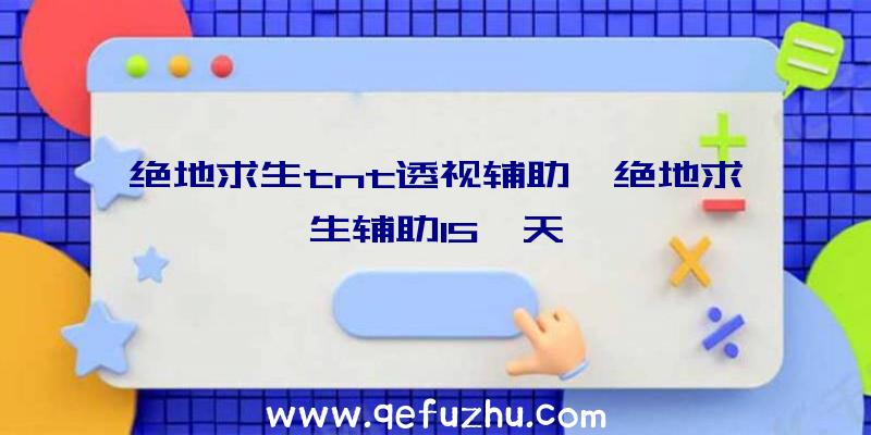 绝地求生tnt透视辅助、绝地求生辅助15一天