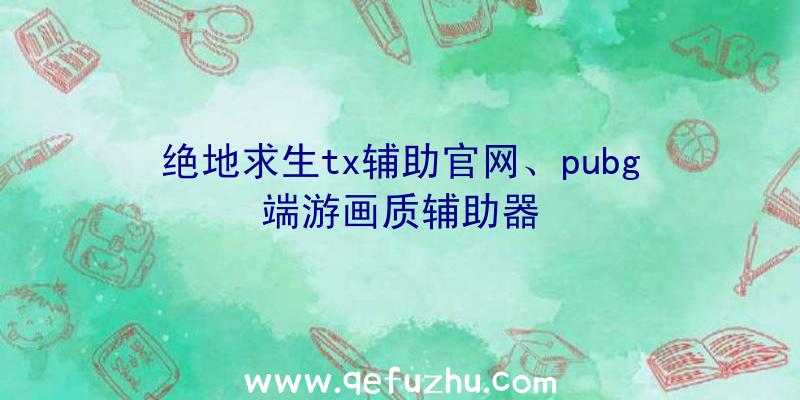 绝地求生tx辅助官网、pubg端游画质辅助器