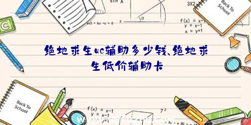 绝地求生uc辅助多少钱、绝地求生低价辅助卡