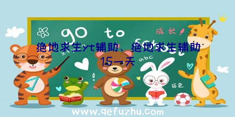 绝地求生yt辅助、绝地求生辅助15一天