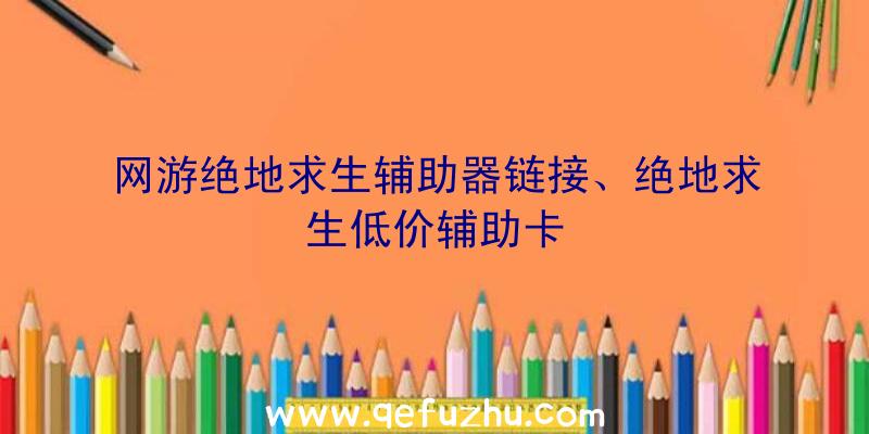 网游绝地求生辅助器链接、绝地求生低价辅助卡