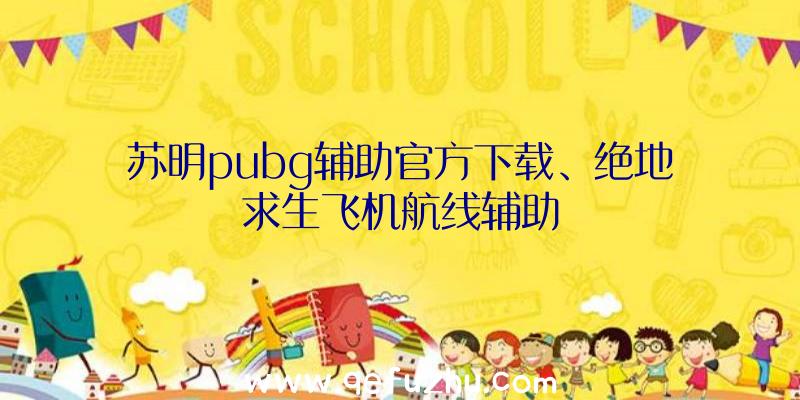 苏明pubg辅助官方下载、绝地求生飞机航线辅助