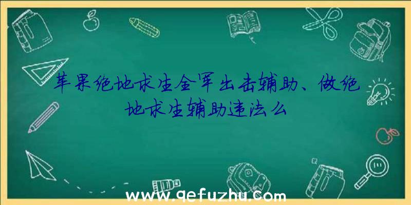 苹果绝地求生全军出击辅助、做绝地求生辅助违法么