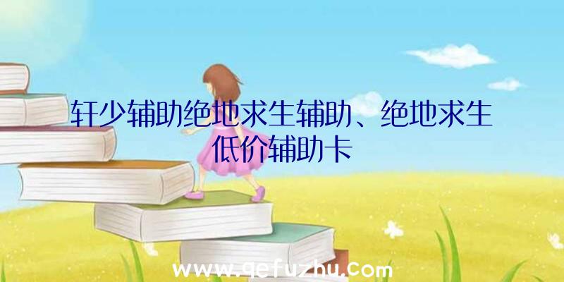 轩少辅助绝地求生辅助、绝地求生低价辅助卡