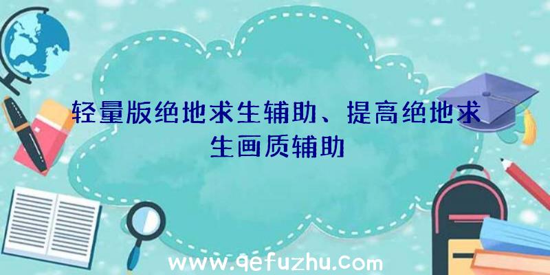 轻量版绝地求生辅助、提高绝地求生画质辅助