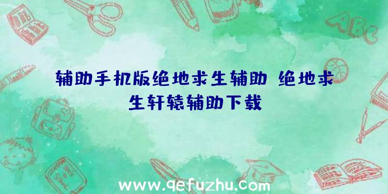 辅助手机版绝地求生辅助、绝地求生轩辕辅助下载