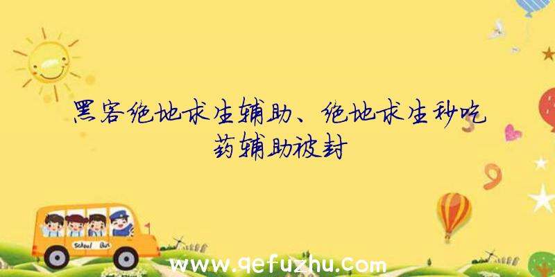 黑客绝地求生辅助、绝地求生秒吃药辅助被封