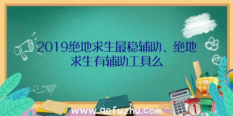 2019绝地求生最稳辅助、绝地求生有辅助工具么