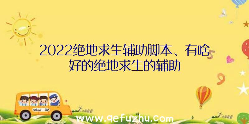 2022绝地求生辅助脚本、有啥好的绝地求生的辅助