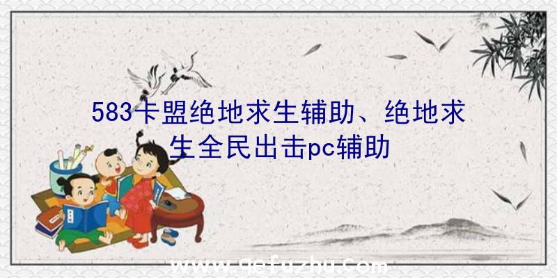 583卡盟绝地求生辅助、绝地求生全民出击pc辅助