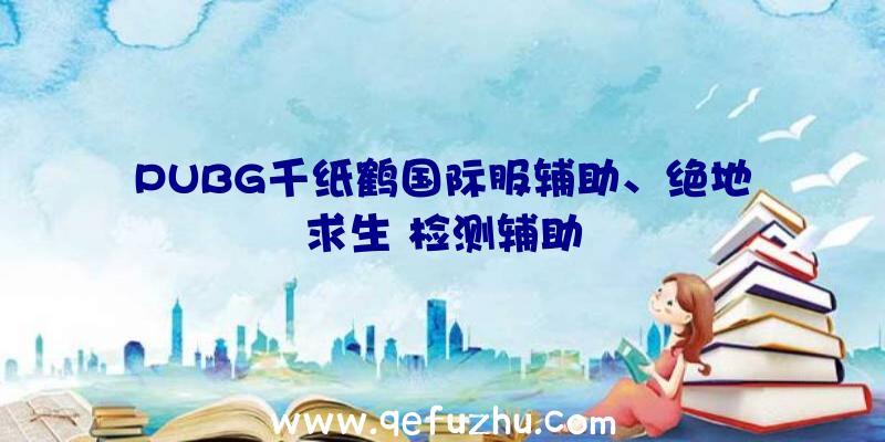 PUBG千纸鹤国际服辅助、绝地求生