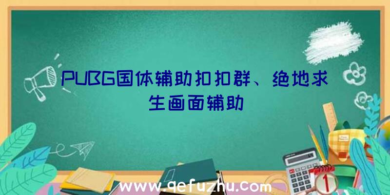 PUBG国体辅助扣扣群、绝地求生画面辅助