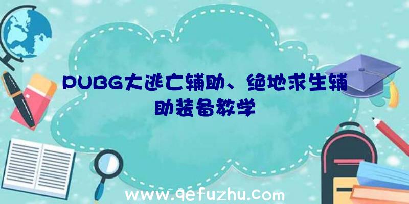 PUBG大逃亡辅助、绝地求生辅助装备教学