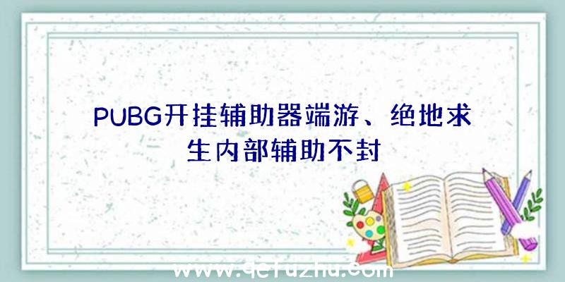 PUBG开挂辅助器端游、绝地求生内部辅助不封