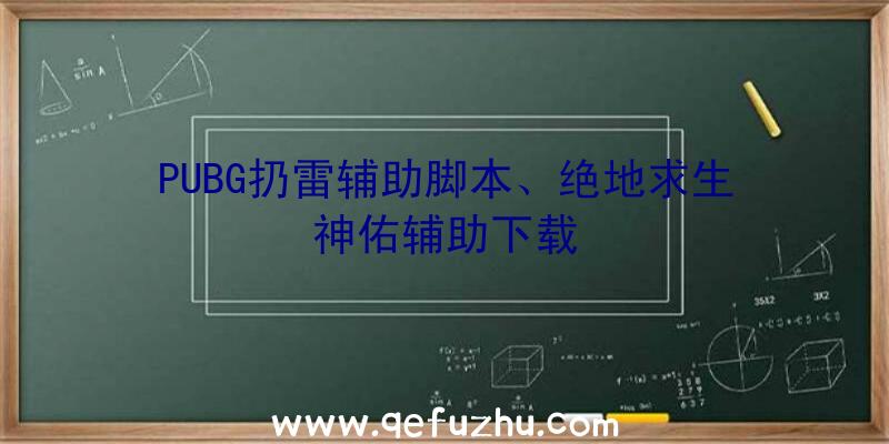 PUBG扔雷辅助脚本、绝地求生神佑辅助下载