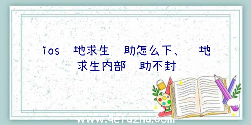 ios绝地求生辅助怎么下、绝地求生内部辅助不封