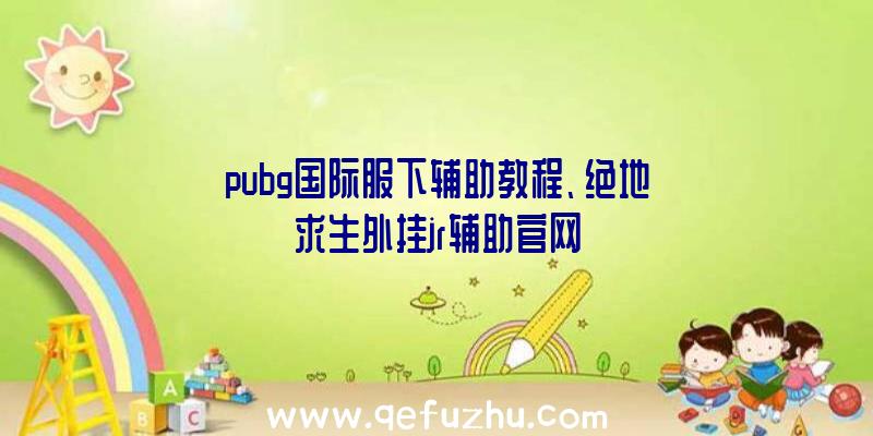 pubg国际服下辅助教程、绝地求生外挂jr辅助官网