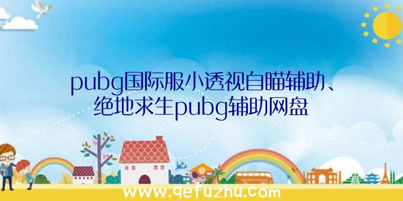 pubg国际服小透视自瞄辅助、绝地求生pubg辅助网盘