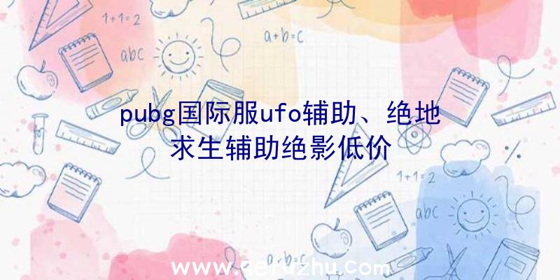 pubg国际服ufo辅助、绝地求生辅助绝影低价