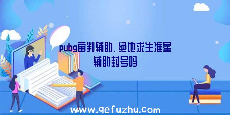 pubg审判辅助、绝地求生准星辅助封号吗