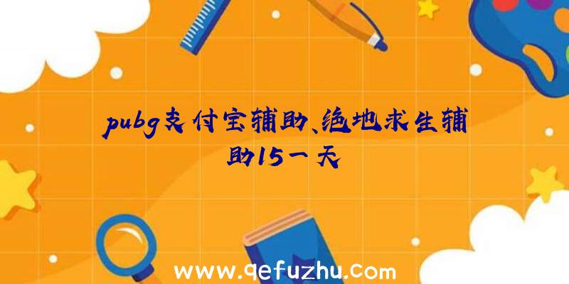 pubg支付宝辅助、绝地求生辅助15一天