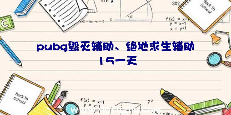 pubg毁灭辅助、绝地求生辅助15一天