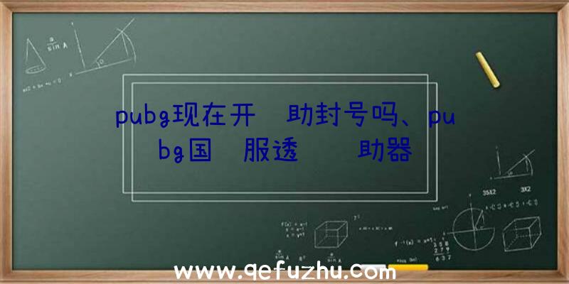 pubg现在开辅助封号吗、pubg国际服透视辅助器