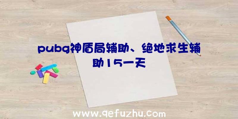 pubg神盾局辅助、绝地求生辅助15一天