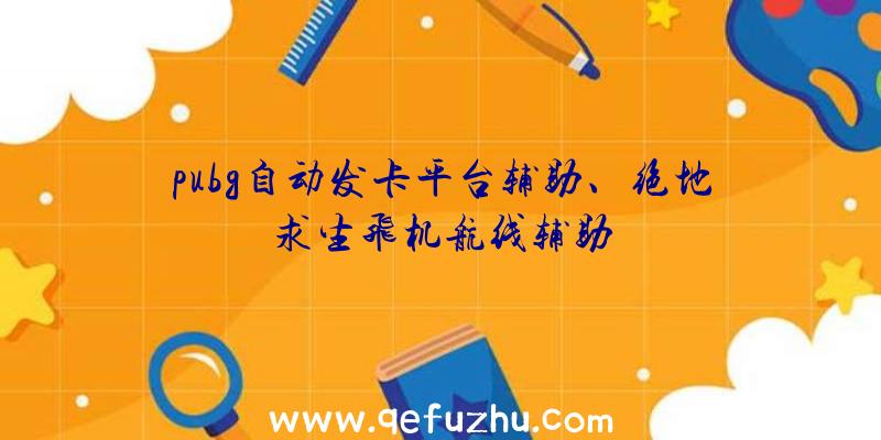 pubg自动发卡平台辅助、绝地求生飞机航线辅助