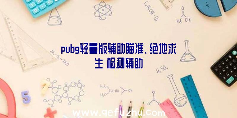 pubg轻量版辅助瞄准、绝地求生