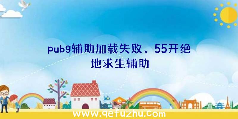 pubg辅助加载失败、55开绝地求生辅助