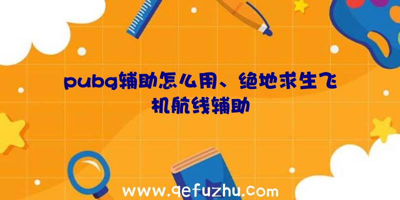 pubg辅助怎么用、绝地求生飞机航线辅助